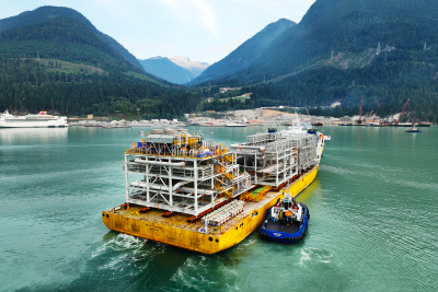 Woodfibre LNG construction passes halfway point as new modules arrive